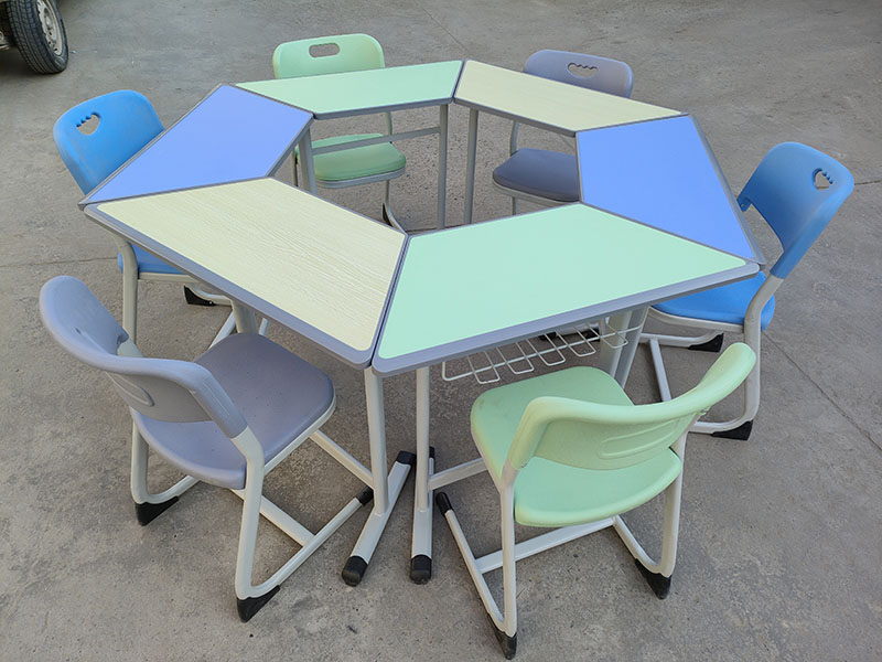 天水组合拼接六角桌椅多少钱一套